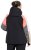 Ulla Popken HYPRAR Patchwork Sleeve Performance Jacket Black - Kurtki - 