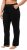 Ulla Popken Bootcut Elastic Waist Cotton French Terry Sport Pants Black - Jeansy & Spodnie w Dużych Rozmiarach – Plus Size - 