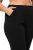 Ulla Popken Bootcut Elastic Waist Cotton French Terry Sport Pants Black - Ulla Popken - Ulla Popken Odzież Plus Size