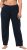 Ulla Popken Bootcut Elastic Waist Cotton French Terry Sport Pants Night Blue - Jeansy & Spodnie w Dużych Rozmiarach – Plus Size - 