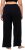 Ulla Popken Wide Leg Smocked Waist Knit Pants Black - Jeansy & Spodnie w Dużych Rozmiarach – Plus Size - 