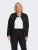 Only Carmakoma Robber Leather Jacket Black - Kurtki skórzane - 