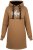 Nora Mikken KADRI WHITE Long Hoodie Camel - Bluzy & bluzy z kapturem - 