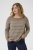 Kaffe Curve Linia Boatneck Pullover Morel Melange with Silver Lurex - Swetry dzianinowe - 