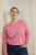 Kaffe Curve Emilia Pullover Pink Power Melange - Swetry dzianinowe - 