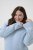 Kaffe Curve Jina Knit Pullover Powder Blue Melange - Swetry dzianinowe - 