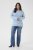 Kaffe Curve Jina Knit Pullover Powder Blue Melange - Swetry dzianinowe - 