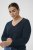 Kaffe Curve Lizzy Long Sleeve Pullover Midnight Marine - Swetry dzianinowe - 