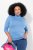 Ulla Popken Basic Long Sleeve Slim Fit Turtleneck Light Cornflower - Bluzy & bluzy z kapturem - Przytulne bluzy, hoody i swetry