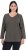 Ulla Popken Back To Basics V-Neck Relaxed Fit Cotton Tee Graphite Grey - T-shirty - 