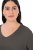 Ulla Popken Back To Basics V-Neck Relaxed Fit Cotton Tee Graphite Grey - T-shirty - T-shirty damskie plus size