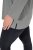 Ulla Popken Back To Basics V-Neck Relaxed Fit Cotton Tee Light Grey Melange - T-shirty - T-shirty damskie plus size