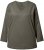 Ulla Popken Back To Basics V-Neck Relaxed Fit Cotton Tee Olive - T-shirty - 