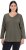 Ulla Popken Back To Basics V-Neck Relaxed Fit Cotton Tee Olive - T-shirty - 