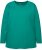 Ulla Popken Back To Basics V-Neck Relaxed Fit Cotton Tee Emerald Green - T-shirty - 