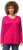Ulla Popken Back To Basics V-Neck Relaxed Fit Cotton Tee Magenta Pink - T-shirty - 