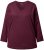 Ulla Popken Back To Basics V-Neck Relaxed Fit Cotton Tee Dark Berry - T-shirty - 