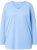 Ulla Popken Back To Basics V-Neck Relaxed Fit Cotton Tee Light Blue - T-shirty - 