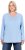 Ulla Popken Back To Basics V-Neck Relaxed Fit Cotton Tee Light Blue - T-shirty - 