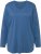 Ulla Popken Back To Basics V-Neck Relaxed Fit Cotton Tee Denim Blue - T-shirty - 