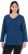Ulla Popken Back To Basics V-Neck Relaxed Fit Cotton Tee Dark Blue - T-shirty - 