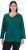 Ulla Popken Back To Basics V-Neck Relaxed Fit Cotton Tee Teal Green - T-shirty - 