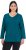 Ulla Popken Back To Basics V-Neck Relaxed Fit Cotton Tee Cerulean - T-shirty - 