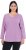 Ulla Popken Back To Basics V-Neck Relaxed Fit Cotton Tee Lavender - T-shirty - 