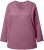 Ulla Popken Back To Basics V-Neck Relaxed Fit Cotton Tee Dark Rose - T-shirty - 