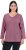 Ulla Popken Back To Basics V-Neck Relaxed Fit Cotton Tee Dark Rose - T-shirty - 