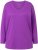Ulla Popken Back To Basics V-Neck Relaxed Fit Cotton Tee Purple - T-shirty - 