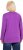 Ulla Popken Back To Basics V-Neck Relaxed Fit Cotton Tee Purple - T-shirty - 