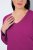 Ulla Popken Back To Basics V-Neck Relaxed Fit Cotton Tee Berry - T-shirty - T-shirty damskie plus size
