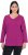 Ulla Popken Back To Basics V-Neck Relaxed Fit Cotton Tee Berry - T-shirty - 