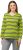 Ulla Popken Striped Hem Long Sleeve Tee Apple Green - Koszulki z nadrukiem dla kobiet - 