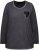 Ulla Popken Cold Dyed Sequined Heart Long Sleeve Tee Asphalt - Koszulki z nadrukiem dla kobiet - 