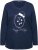 Ulla Popken Metallic Graphic Holiday Tee Navy - Koszulki z nadrukiem dla kobiet - 