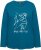 Ulla Popken Metallic Graphic Holiday Tee Teal - Koszulki z nadrukiem dla kobiet - 