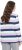 Ulla Popken Striped Knotted Hem Long Sleeve Tee Lavender - Koszulki z nadrukiem dla kobiet - 