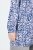 Ulla Popken Allover Printed Pleated Long Sleeve Tee Dark Blue - Koszulki z nadrukiem dla kobiet - T-shirty z nadrukiem dla kobiet