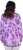 Ulla Popken Allover Printed Pleated Long Sleeve Tee Lavender - Koszulki z nadrukiem dla kobiet - 