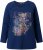Ulla Popken Inverted Seam Long Sleeve Graphic Tee Ink Blue - T-shirty - 
