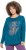 Ulla Popken Inverted Seam Long Sleeve Graphic Tee Teal - Koszulki z nadrukiem dla kobiet - 