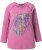 Ulla Popken Inverted Seam Long Sleeve Graphic Tee Dark Rose - Koszulki z nadrukiem dla kobiet - 