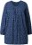 Ulla Popken Pleated Confetti Print Long Sleeve Tee Ink Blue - Koszulki z nadrukiem dla kobiet - 