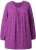 Ulla Popken Pleated Confetti Print Long Sleeve Tee Light Plum - Koszulki z nadrukiem dla kobiet - 