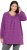 Ulla Popken Pleated Confetti Print Long Sleeve Tee Light Plum - Koszulki z nadrukiem dla kobiet - 