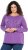 Ulla Popken Dream Rhinestone Lettering Long Sleeve Tee Light Plum - Koszulki z nadrukiem dla kobiet - 