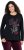 Ulla Popken Motivational Graphic Long Sleeve Tee Black - Koszulki z nadrukiem dla kobiet - 
