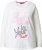 Ulla Popken Motivational Graphic Long Sleeve Tee Off-White - Koszulki z nadrukiem dla kobiet - 